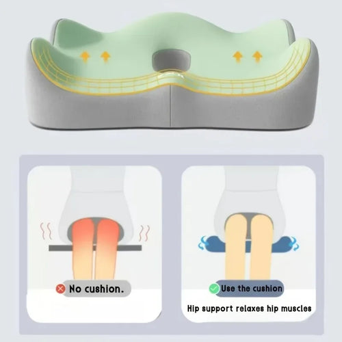 Coussin d'assise ergonomique en mousse à mémoire de forme