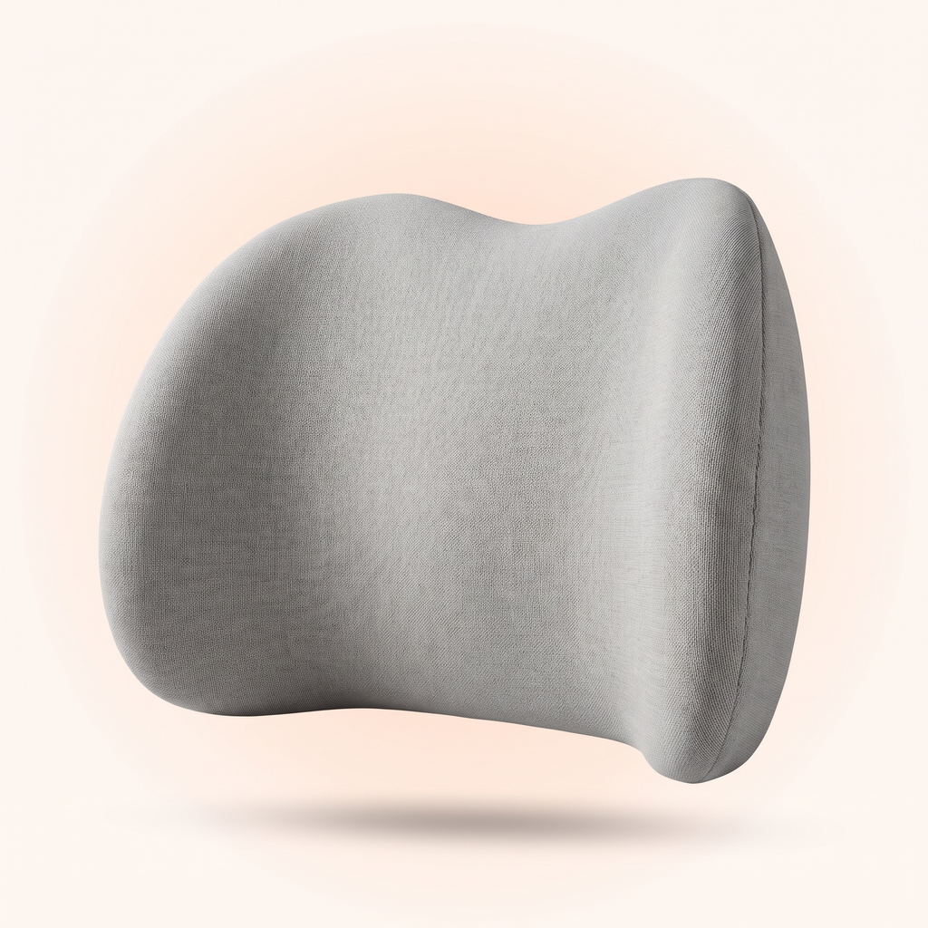 Coussin dos Nuvelis en mousse à mémoire de forme, coloris gris