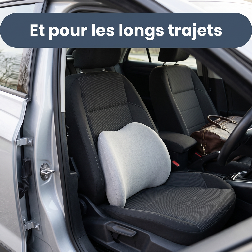 Coussin dos dans la voiture pour les longs trajets